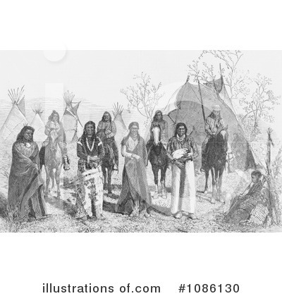 Royalty-Free (RF) Native Americans Clipart Illustration by JVPD - Stock Sample #1086130