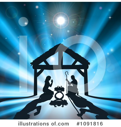 Nativity Scene Clipart #1091816 by AtStockIllustration