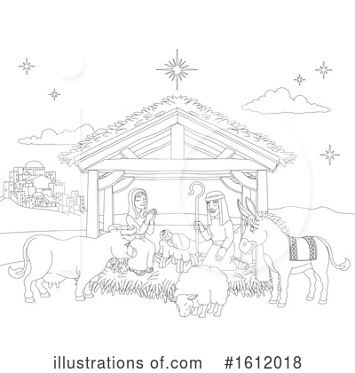 Royalty-Free (RF) Nativity Clipart Illustration by AtStockIllustration - Stock Sample #1612018