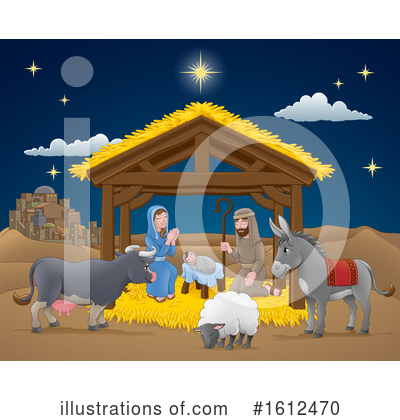 Royalty-Free (RF) Nativity Clipart Illustration by AtStockIllustration - Stock Sample #1612470