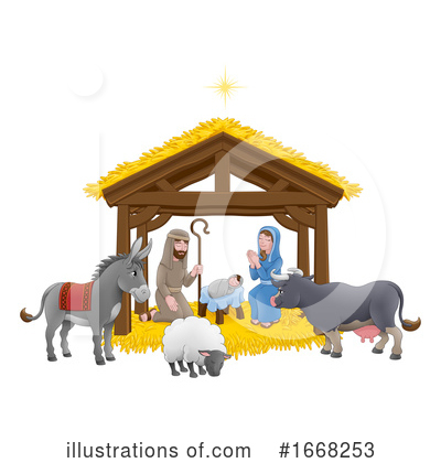 Royalty-Free (RF) Nativity Clipart Illustration by AtStockIllustration - Stock Sample #1668253