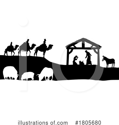 Royalty-Free (RF) Nativity Clipart Illustration by AtStockIllustration - Stock Sample #1805680