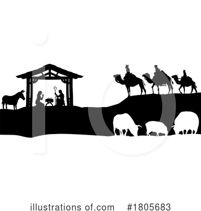 Royalty-Free (RF) Nativity Clipart Illustration by AtStockIllustration - Stock Sample #1805683
