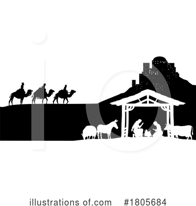 Royalty-Free (RF) Nativity Clipart Illustration by AtStockIllustration - Stock Sample #1805684