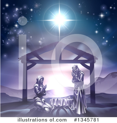 Nativity Scene Clipart #1345781 by AtStockIllustration