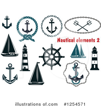 Royalty-Free (RF) Nautical Clipart Illustration by Vector Tradition SM - Stock Sample #1254571