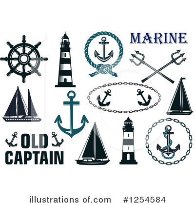 Royalty-Free (RF) Nautical Clipart Illustration by Vector Tradition SM - Stock Sample #1254584