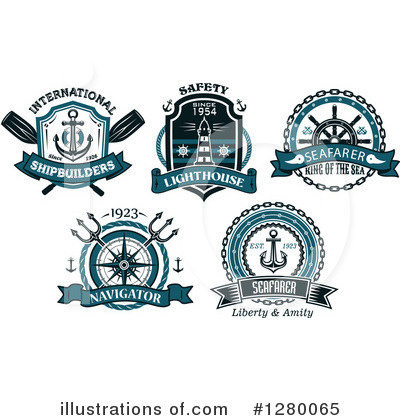 Royalty-Free (RF) Nautical Clipart Illustration by Vector Tradition SM - Stock Sample #1280065