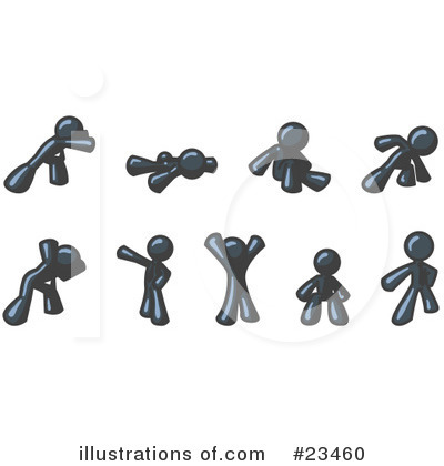 Royalty-Free (RF) Navy Blue Collection Clipart Illustration by Leo Blanchette - Stock Sample #23460