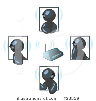 Royalty-Free (RF) Navy Blue Collection Clipart Illustration by Leo Blanchette - Stock Sample #23559