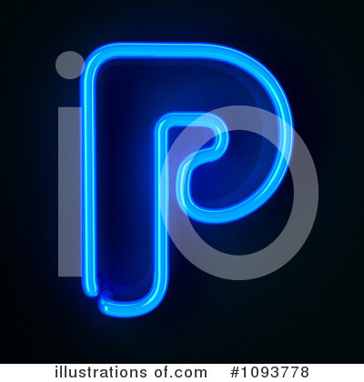 Royalty-Free (RF) Neon Letter Clipart Illustration by stockillustrations - Stock Sample #1093778