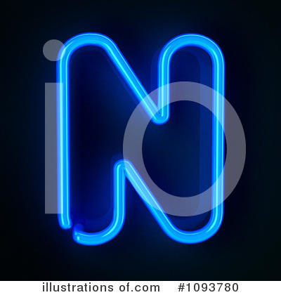 Royalty-Free (RF) Neon Letter Clipart Illustration by stockillustrations - Stock Sample #1093780