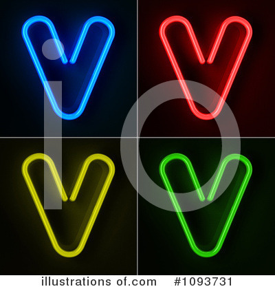 Royalty-Free (RF) Neon Letters Clipart Illustration by stockillustrations - Stock Sample #1093731