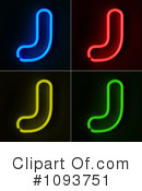 Neon Letters Clipart #1093751 by stockillustrations