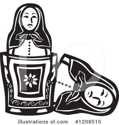 Nesting Dolls Clipart #1208515 by xunantunich