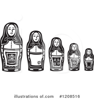 Royalty-Free (RF) Nesting Doll Clipart Illustration by xunantunich - Stock Sample #1208516