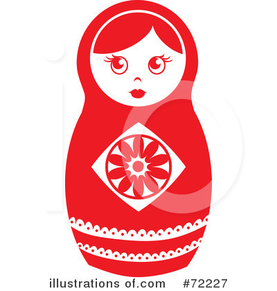 Royalty-Free (RF) Nesting Doll Clipart Illustration by Rosie Piter - Stock Sample #72227