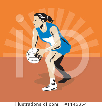 Royalty-Free (RF) Netball Clipart Illustration by patrimonio - Stock Sample #1145654