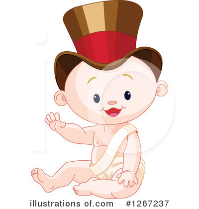 Royalty-Free (RF) New Year Baby Clipart Illustration by Pushkin - Stock Sample #1267237