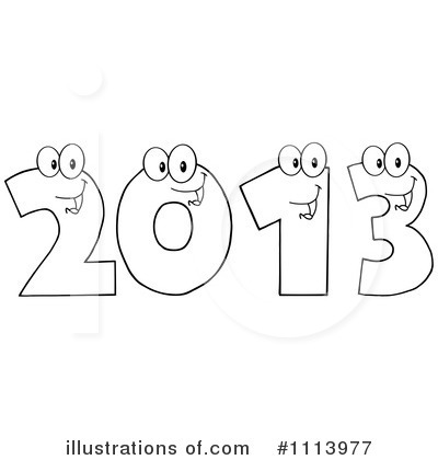 Royalty-Free (RF) New Year Clipart Illustration by Hit Toon - Stock Sample #1113977