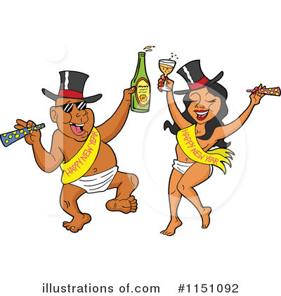 New Year Clipart #1151092 by LaffToon