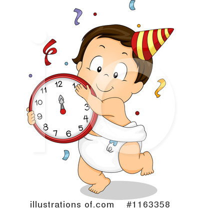 New Year Baby Clipart #1163358 by BNP Design Studio