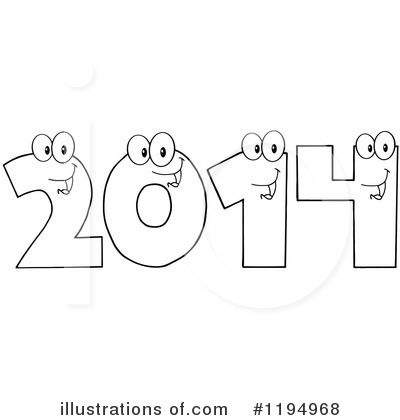 Royalty-Free (RF) New Year Clipart Illustration by Hit Toon - Stock Sample #1194968