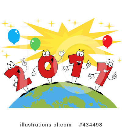 Royalty-Free (RF) New Year Clipart Illustration by Hit Toon - Stock Sample #434498
