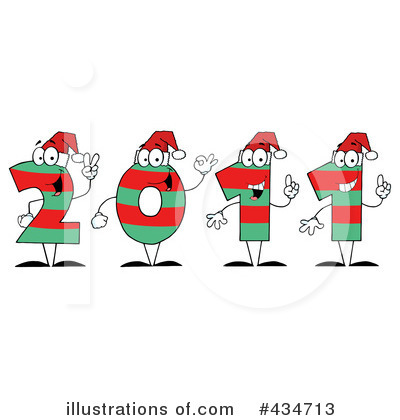 Royalty-Free (RF) New Year Clipart Illustration by Hit Toon - Stock Sample #434713