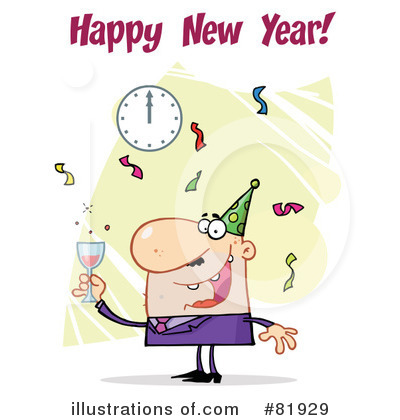 Royalty-Free (RF) New Year Clipart Illustration by Hit Toon - Stock Sample #81929