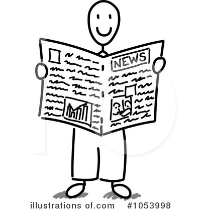 Royalty-Free (RF) Newspaper Clipart Illustration by Frog974 - Stock Sample #1053998