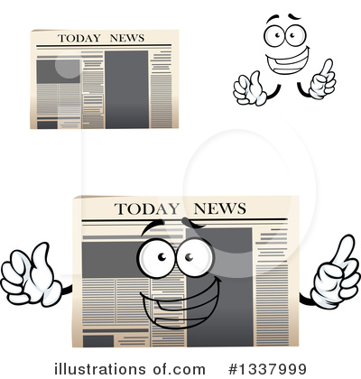 Royalty-Free (RF) Newspaper Clipart Illustration by Vector Tradition SM - Stock Sample #1337999