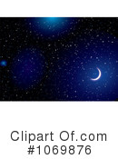 Night Sky Clipart #1069876 by michaeltravers