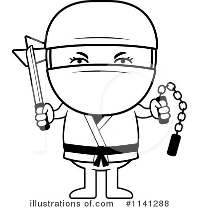 Royalty-Free (RF) Ninja Clipart Illustration by Cory Thoman - Stock Sample #1141288