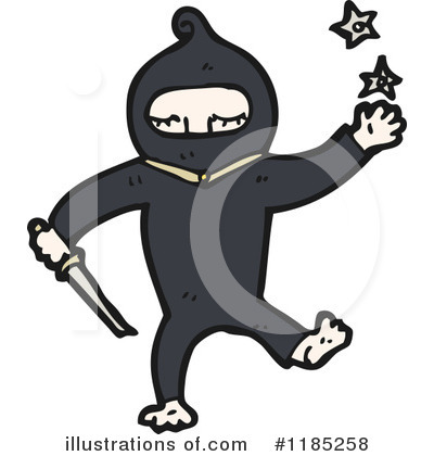 Royalty-Free (RF) Ninja Clipart Illustration by lineartestpilot - Stock Sample #1185258
