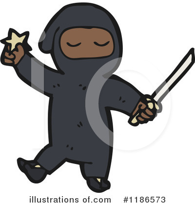 Royalty-Free (RF) Ninja Clipart Illustration by lineartestpilot - Stock Sample #1186573
