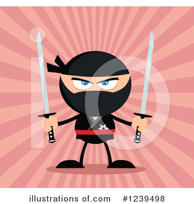 Royalty-Free (RF) Ninja Clipart Illustration by Hit Toon - Stock Sample #1239498