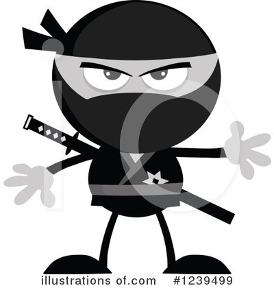 Royalty-Free (RF) Ninja Clipart Illustration by Hit Toon - Stock Sample #1239499
