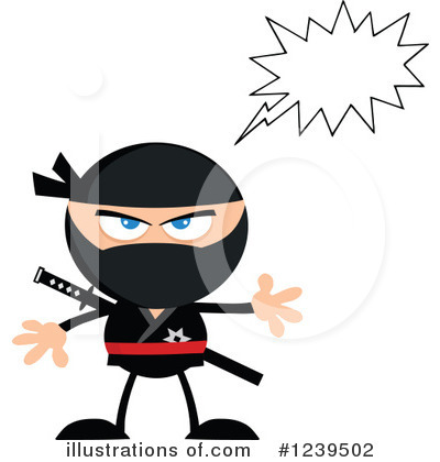 Royalty-Free (RF) Ninja Clipart Illustration by Hit Toon - Stock Sample #1239502