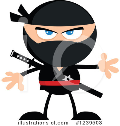 Royalty-Free (RF) Ninja Clipart Illustration by Hit Toon - Stock Sample #1239503