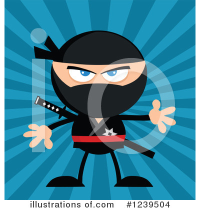 Royalty-Free (RF) Ninja Clipart Illustration by Hit Toon - Stock Sample #1239504