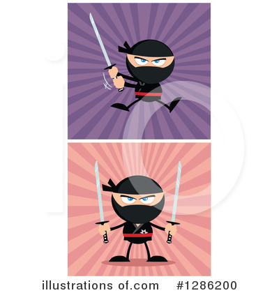 Royalty-Free (RF) Ninja Clipart Illustration by Hit Toon - Stock Sample #1286200