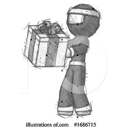 Royalty-Free (RF) Ninja Clipart Illustration by Leo Blanchette - Stock Sample #1686715