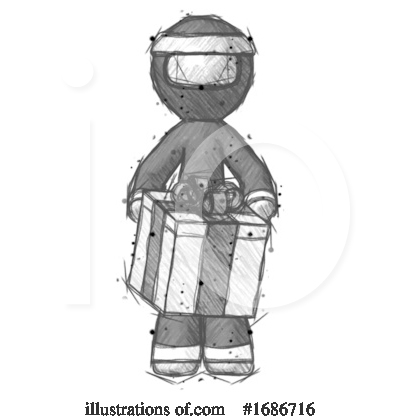Royalty-Free (RF) Ninja Clipart Illustration by Leo Blanchette - Stock Sample #1686716