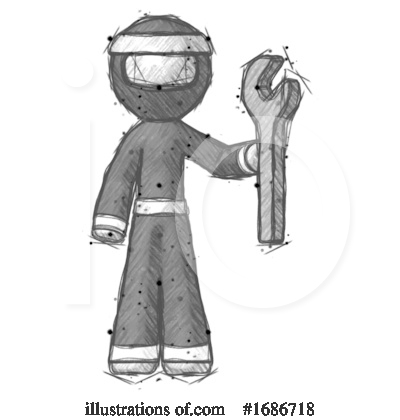 Royalty-Free (RF) Ninja Clipart Illustration by Leo Blanchette - Stock Sample #1686718