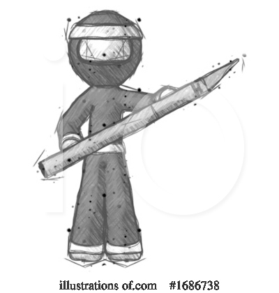 Royalty-Free (RF) Ninja Clipart Illustration by Leo Blanchette - Stock Sample #1686738