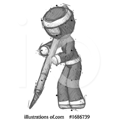 Royalty-Free (RF) Ninja Clipart Illustration by Leo Blanchette - Stock Sample #1686739