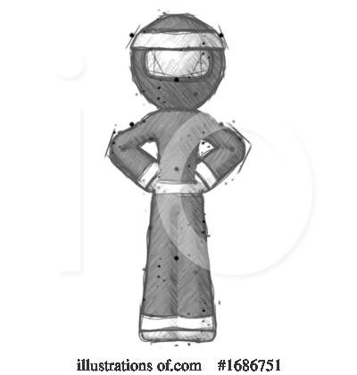 Royalty-Free (RF) Ninja Clipart Illustration by Leo Blanchette - Stock Sample #1686751