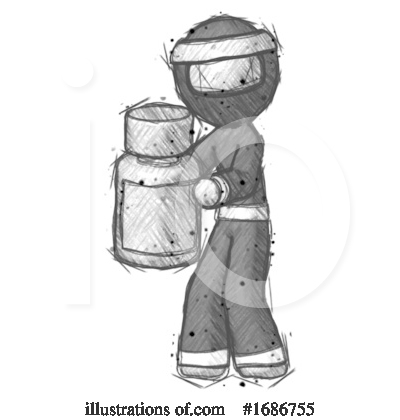 Royalty-Free (RF) Ninja Clipart Illustration by Leo Blanchette - Stock Sample #1686755