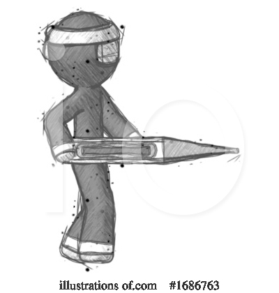 Royalty-Free (RF) Ninja Clipart Illustration by Leo Blanchette - Stock Sample #1686763